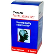 TWINLAB VITAL MEMORY TABLETS (45ТАБ.)
