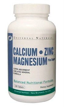 UNIVERSAL NUTRITION CALCIUM ZINC MAGNESIUM 
(100 ТАБ.)